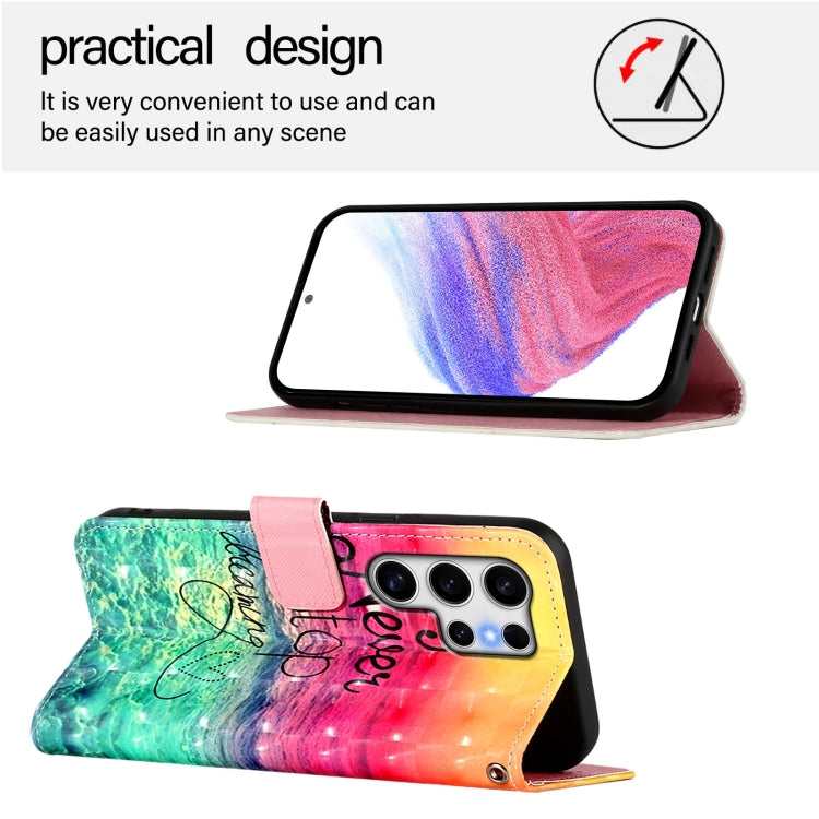 For Samsung Galaxy S25 Ultra 5G 3D Painting Horizontal Flip Leather Phone Case(Chasing Dreams) by buy2fix