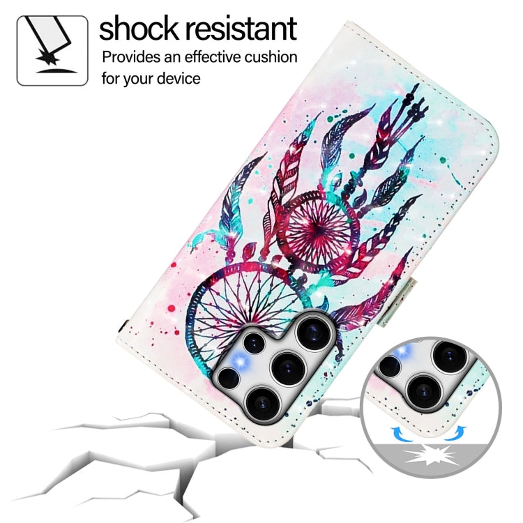 For Samsung Galaxy S25 Ultra 5G 3D Painting Horizontal Flip Leather Phone Case(Color Drop Wind Chimes) by buy2fix