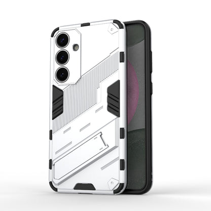 For Samsung Galaxy S25+ 5G Punk Armor 2 in 1 PC + TPU Shockproof Phone Case with Invisible Holder(White) by buy2fix