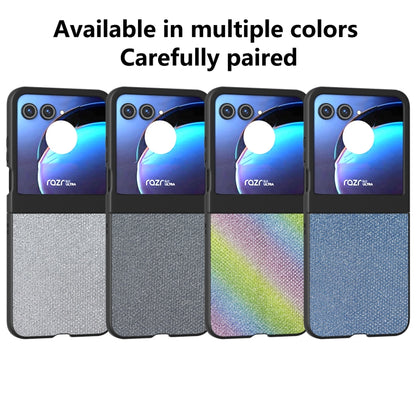 For Motorola Razr 50 Diamond Series Black Edge Phone Case(Rainbow) by buy2fix