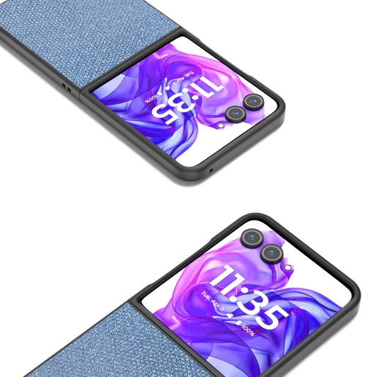 For Motorola Razr 50 Ultra Diamond Series Black Edge Phone Case(Sapphire Blue) - Motorola Cases by buy2fix | Online Shopping UK | buy2fix