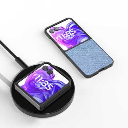 For Motorola Razr 50 Ultra Diamond Series Black Edge Phone Case(Sapphire Blue) - Motorola Cases by buy2fix | Online Shopping UK | buy2fix
