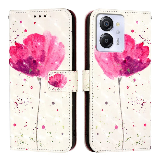 For Blackview Color 8 3D Painting Horizontal Flip Leather Phone Case(Flower) - More Brand by buy2fix | Online Shopping UK | buy2fix