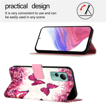 For Ulefone Note 14 3D Painting Horizontal Flip Leather Phone Case(Rose Butterfly) by buy2fix