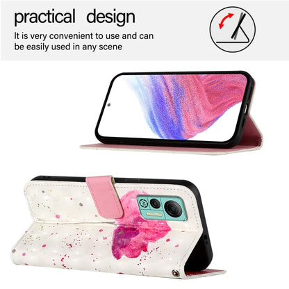 For Ulefone Note 14 3D Painting Horizontal Flip Leather Phone Case(Flower) by buy2fix