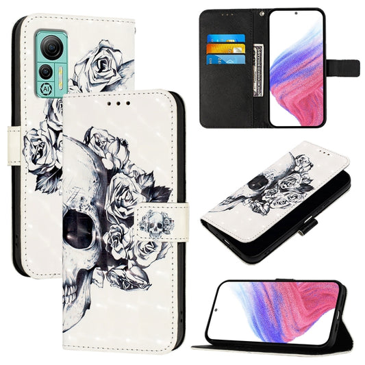 For Ulefone Note 14 3D Painting Horizontal Flip Leather Phone Case(Skull) by buy2fix