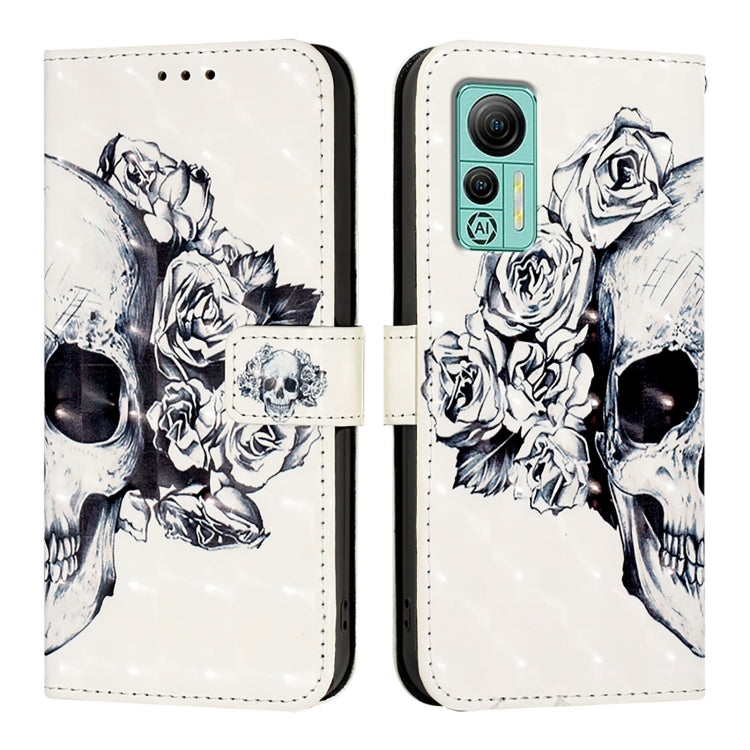 For Ulefone Note 14 3D Painting Horizontal Flip Leather Phone Case(Skull) by buy2fix