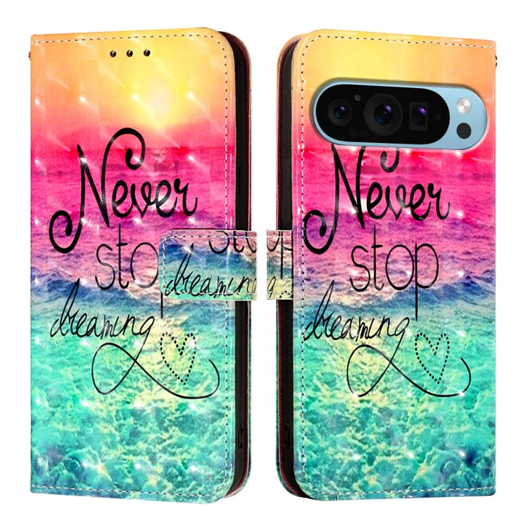 For Google Pixel 9 / 9 Pro 3D Painting Horizontal Flip Leather Phone Case(Chasing Dreams) by buy2fix