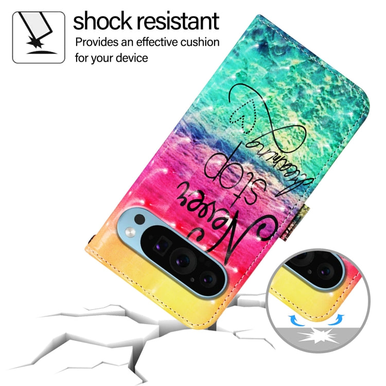 For Google Pixel 9 / 9 Pro 3D Painting Horizontal Flip Leather Phone Case(Chasing Dreams) by buy2fix