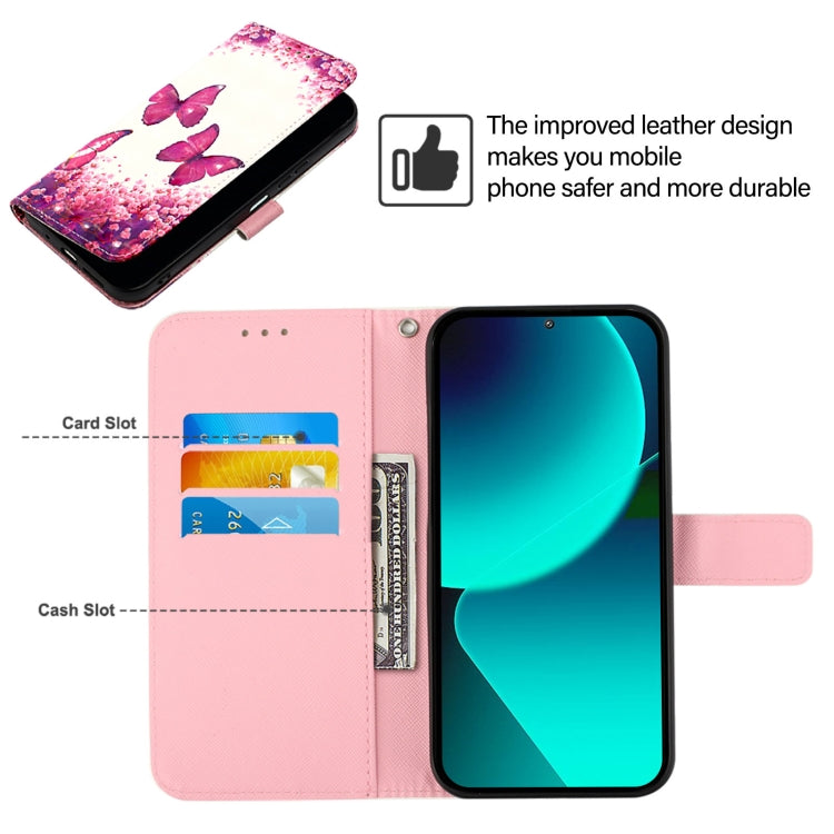 For Google Pixel 9 Pro XL 3D Painting Horizontal Flip Leather Phone Case(Rose Butterfly) by buy2fix