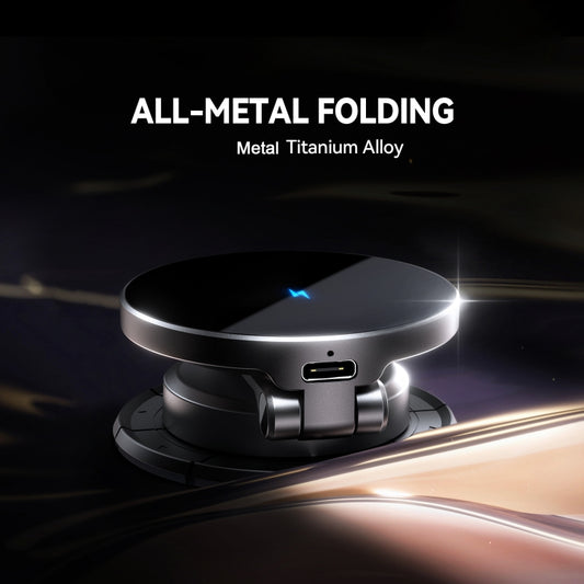 JOYROOM JR-ZS408 Metal Car Magnetic Wireless Charger Holder(Black) - Wireless Charger Holders by JOYROOM | Online Shopping UK | buy2fix