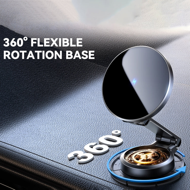 JOYROOM JR-ZS408 Metal Car Magnetic Wireless Charger Holder(Black) - Wireless Charger Holders by JOYROOM | Online Shopping UK | buy2fix