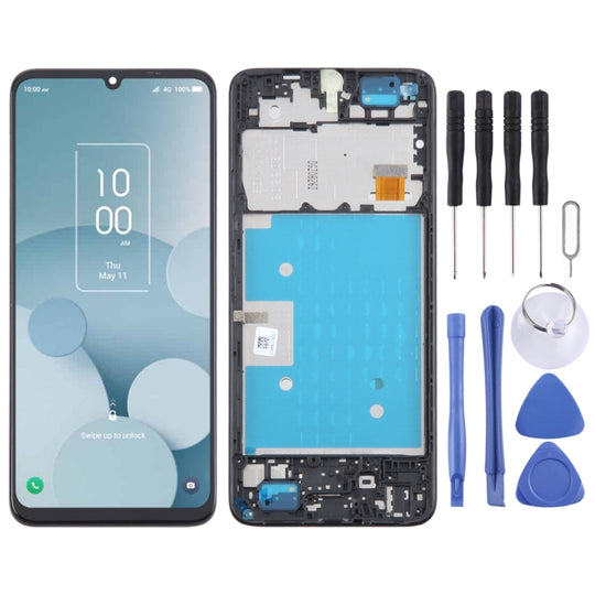 For TCL 40 XL T608M OEM LCD Screen Digitizer Full Assembly with Frame