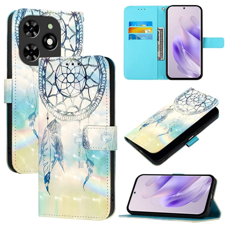 For Tecno Spark Go 2024 / Spark 20C 3D Painting Horizontal Flip Leather Phone Case(Dream Wind Chimes) by buy2fix