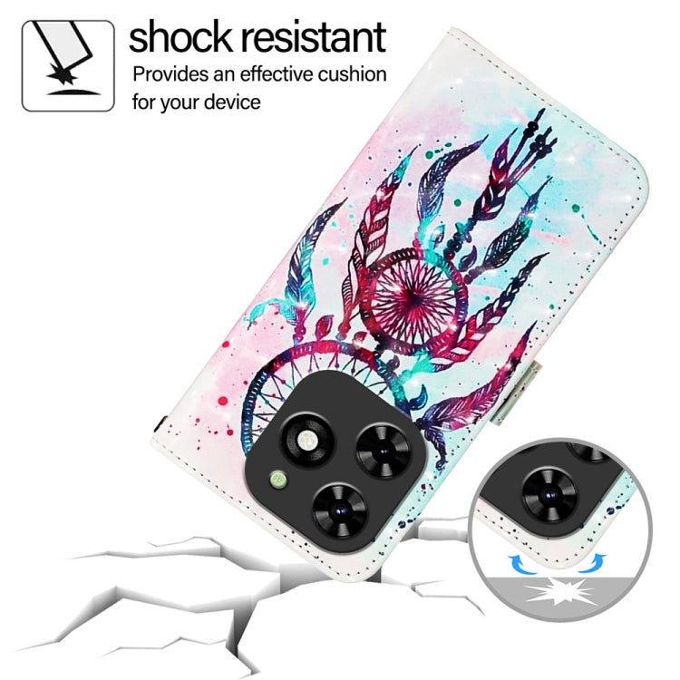 For Tecno Spark Go 2024 / Spark 20C 3D Painting Horizontal Flip Leather Phone Case(Color Drop Wind Chimes) by buy2fix