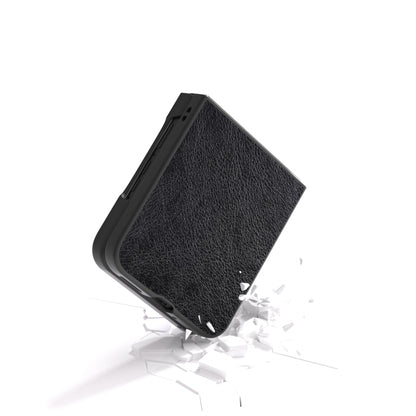 For Motorola Razr 50 Ultra Dual Color Lichi Texture PU Phone Case(Black) - Motorola Cases by buy2fix | Online Shopping UK | buy2fix