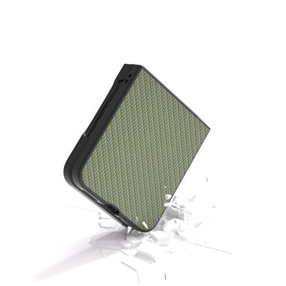 For Motorola Razr 50 Ultra Carbon Fiber Texture Protective Phone Case(Green) - Motorola Cases by buy2fix | Online Shopping UK | buy2fix