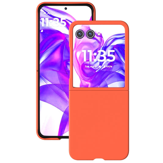 For Motorola Razr 50 Ultra Skin Feel Full Coverage Phone Case(Orange) by buy2fix