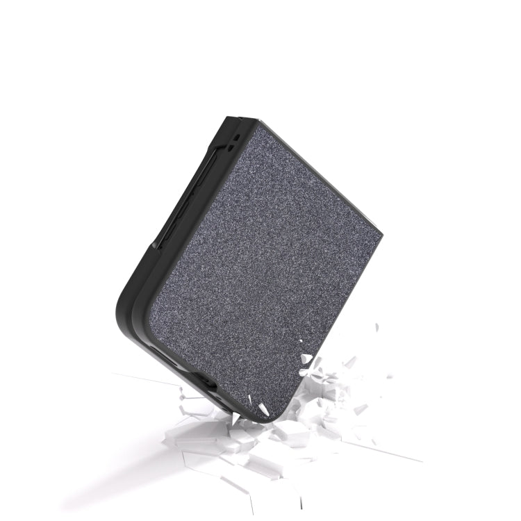 For Motorola Razr 50 Ultra Glitter Full Coverage PU + PC Phone Case(Black) by buy2fix