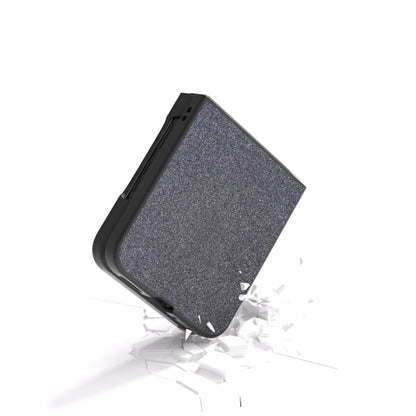 For Motorola Razr 50 Ultra Glitter Full Coverage PU + PC Phone Case(Black) by buy2fix