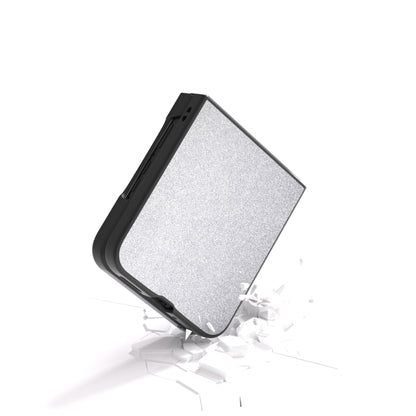 For Motorola Razr 50 Ultra Glitter Full Coverage PU + PC Phone Case(Silver) by buy2fix