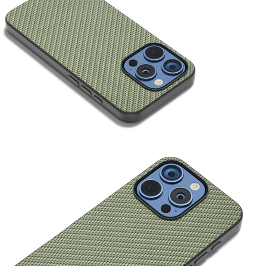 For iPhone 16 Pro Carbon Fiber Texture Protective Phone Case(Green) by buy2fix