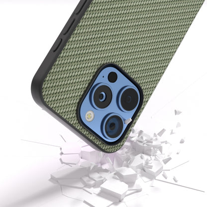 For iPhone 16 Pro Max Carbon Fiber Texture Protective Phone Case(Green) by buy2fix