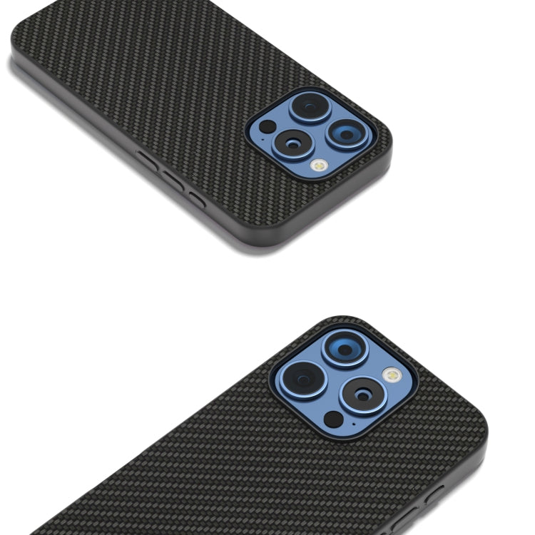 For iPhone 16 Pro Max Carbon Fiber Texture Protective Phone Case(Black) by buy2fix