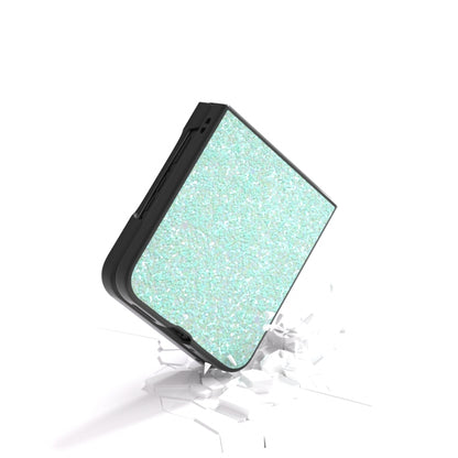 For Motorola Razr 50 Ultra Black Frame Colorful Glitter Phone Case(Light Green) by buy2fix