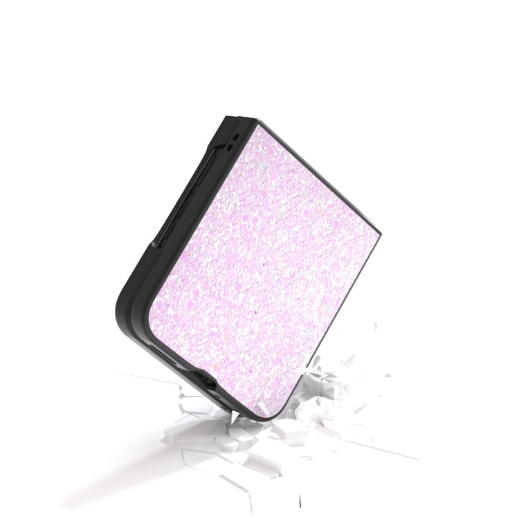 For Motorola Razr 50 Ultra Black Frame Colorful Glitter Phone Case(Glitter Pink) by buy2fix