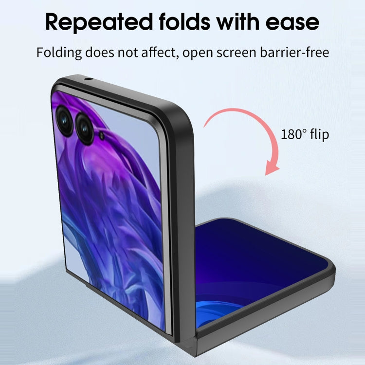 For Motorola Razr 50 Ultra CD Texture Magnetic Holder Phone Case(Blue) by buy2fix