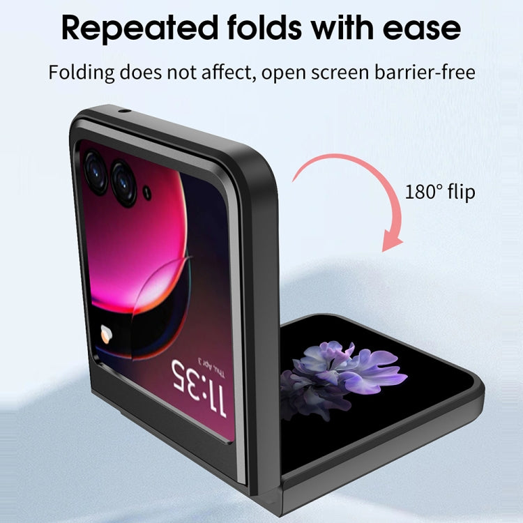 For Motorola Razr 50 CD Texture Magnetic Holder Phone Case(Pink) by buy2fix