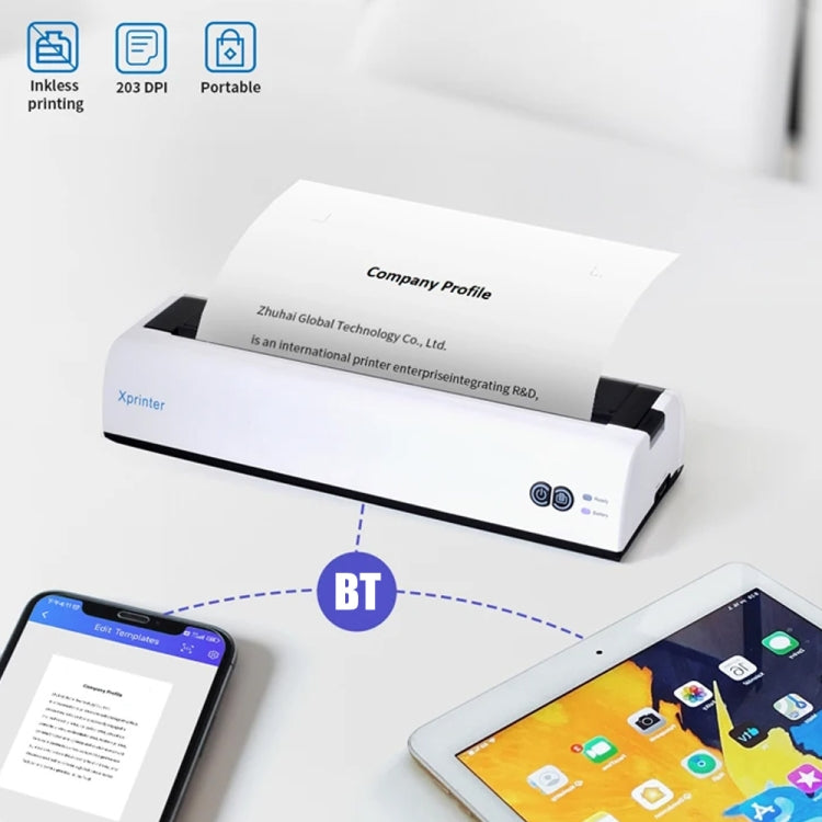 Xprinter P81 USB Interface + Portable Bluetooth Thermal Printer(AU Plug) - Receipt Printers by Xprinter | Online Shopping UK | buy2fix
