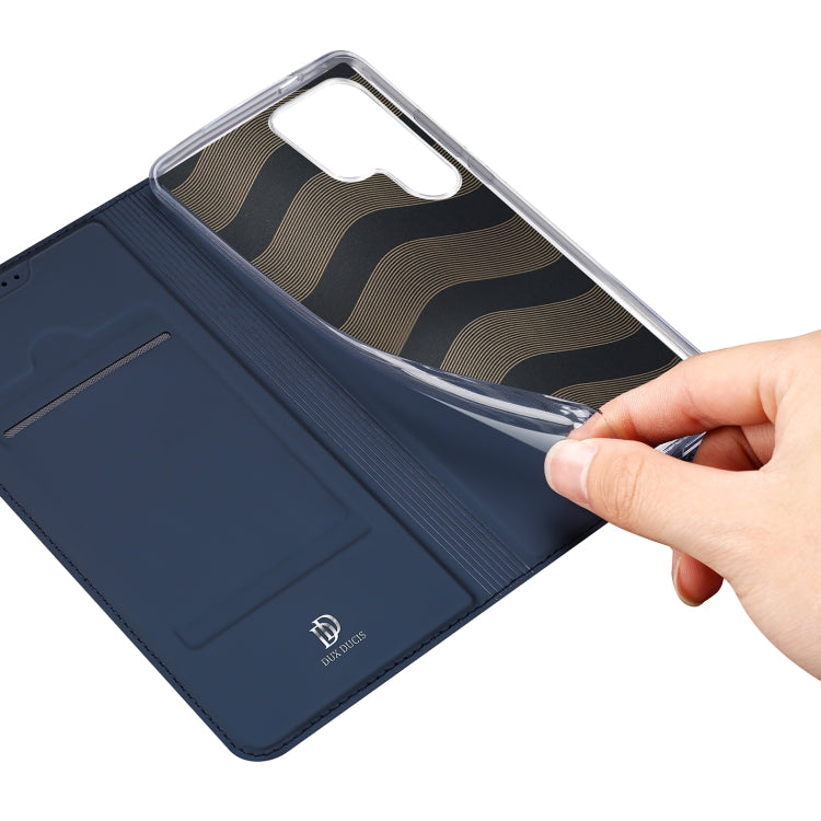 For Samsung Galaxy S25 Ultra 5G DUX DUCIS Skin Pro Series Flip Leather Phone Case(Blue) by DUX DUCIS