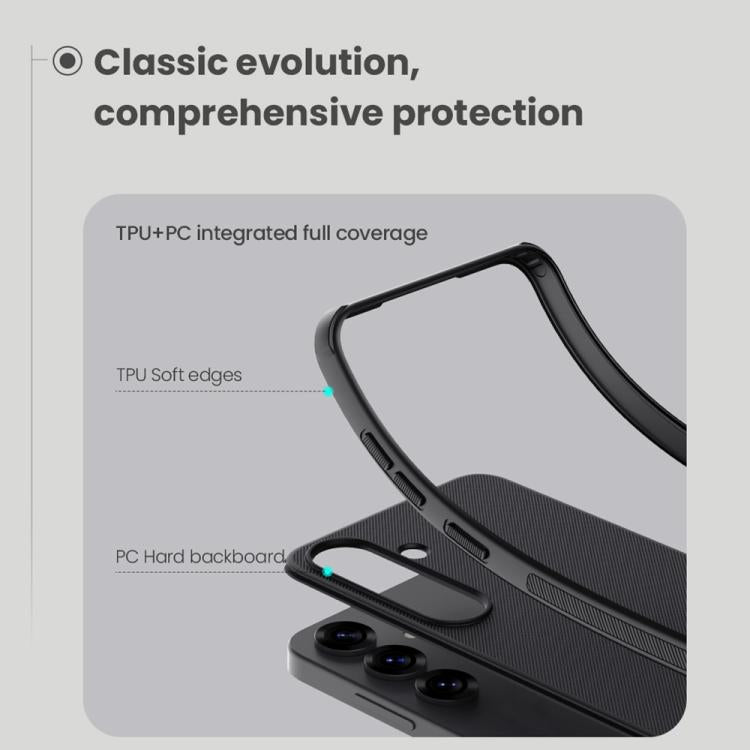 For Samsung Galaxy S25 5G NILLKIN Frosted Shield Pro PC + TPU Phone Case(Black) - Galaxy S25 5G Cases by NILLKIN | Online Shopping UK | buy2fix