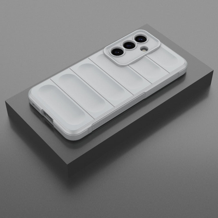 For Samsung Galaxy S25 5G Magic Shield TPU + Flannel Phone Case(Grey) by buy2fix