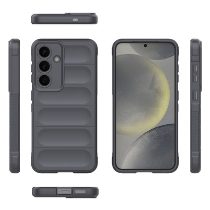 For Samsung Galaxy S25 5G Magic Shield TPU + Flannel Phone Case(Dark Grey) by buy2fix