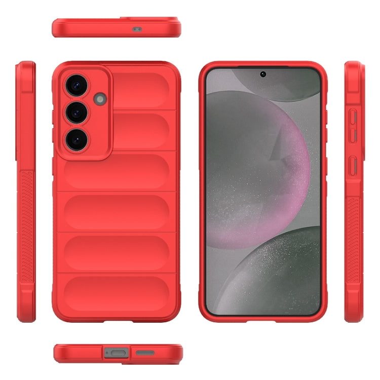 For Samsung Galaxy S25+ 5G Magic Shield TPU + Flannel Phone Case(Red) by buy2fix