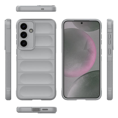 For Samsung Galaxy S25+ 5G Magic Shield TPU + Flannel Phone Case(Grey) by buy2fix