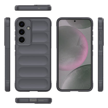 For Samsung Galaxy S25+ 5G Magic Shield TPU + Flannel Phone Case(Dark Grey) by buy2fix