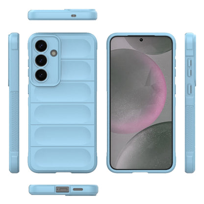 For Samsung Galaxy S25+ 5G Magic Shield TPU + Flannel Phone Case(Light Blue) by buy2fix