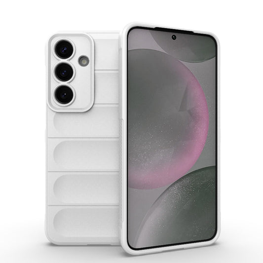 For Samsung Galaxy S25+ 5G Magic Shield TPU + Flannel Phone Case(White) by buy2fix