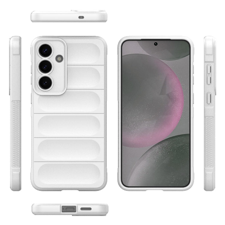 For Samsung Galaxy S25+ 5G Magic Shield TPU + Flannel Phone Case(White) by buy2fix