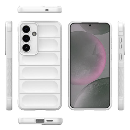 For Samsung Galaxy S25+ 5G Magic Shield TPU + Flannel Phone Case(White) by buy2fix