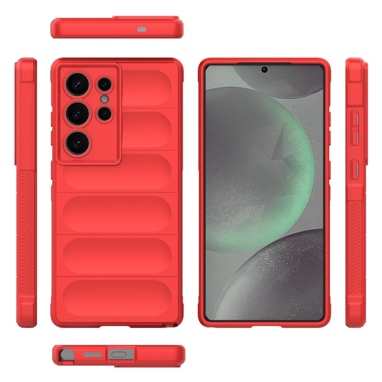 For Samsung Galaxy S25 Ultra 5G Magic Shield TPU + Flannel Phone Case(Red) by buy2fix