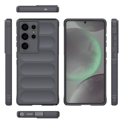 For Samsung Galaxy S25 Ultra 5G Magic Shield TPU + Flannel Phone Case(Dark Grey) by buy2fix