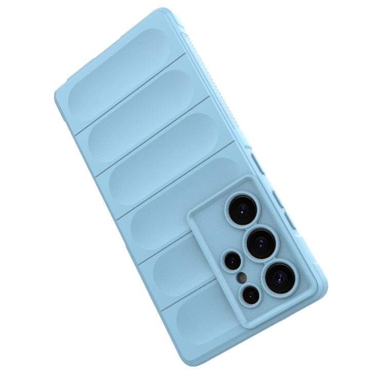 For Samsung Galaxy S25 Ultra 5G Magic Shield TPU + Flannel Phone Case(Light Blue) by buy2fix