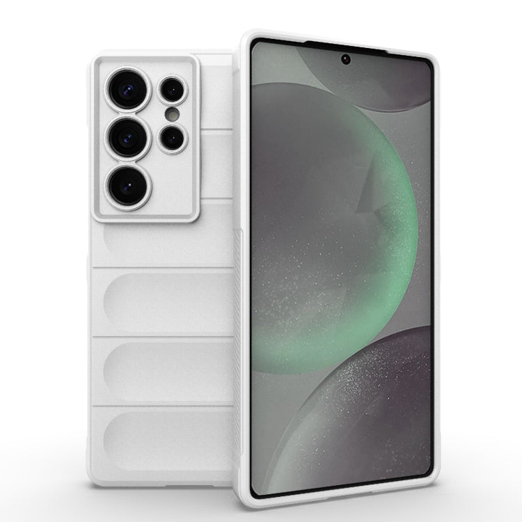 For Samsung Galaxy S25 Ultra 5G Magic Shield TPU + Flannel Phone Case(White) by buy2fix