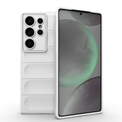 For Samsung Galaxy S25 Ultra 5G Magic Shield TPU + Flannel Phone Case(White) by buy2fix