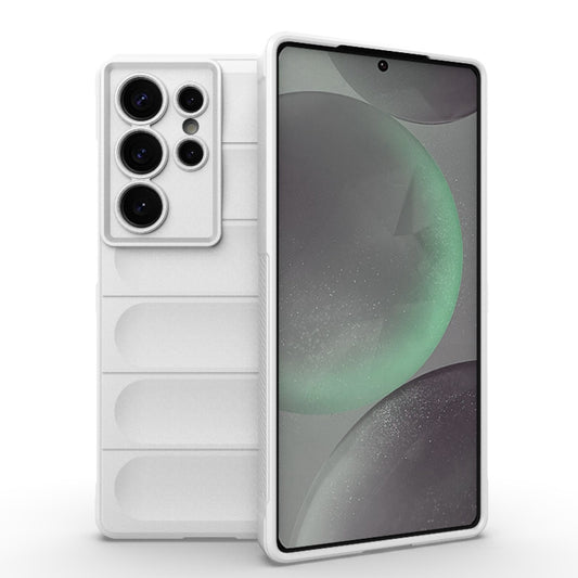 For Samsung Galaxy S25 Ultra 5G Magic Shield TPU + Flannel Phone Case(White) by buy2fix